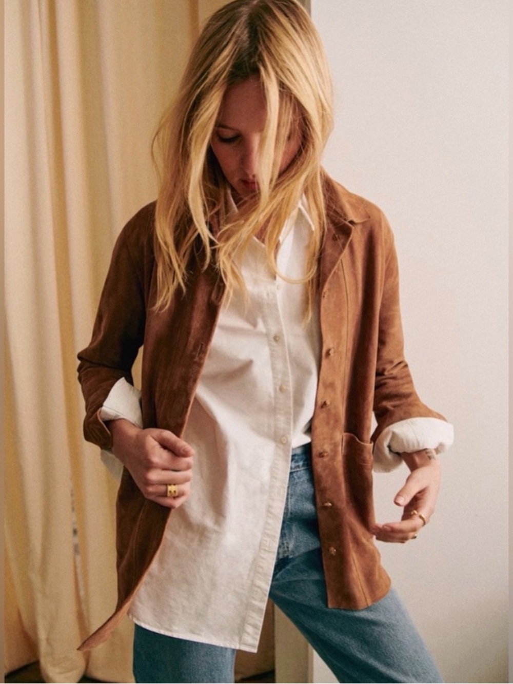Women's Will Jacket, camel suede